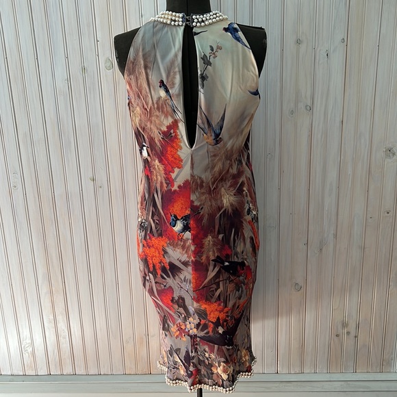 ✨HOST PICK✨ JEAN PAUL GAULTIER FEMME PEARL AND BIRD PRINT DRESS - MADE IN ITALY - Picture 5 of 9
